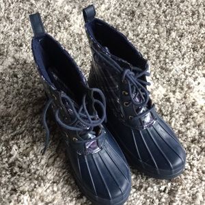 Sperry Top-Sider Womens Blue Plaid Waterproof Boot